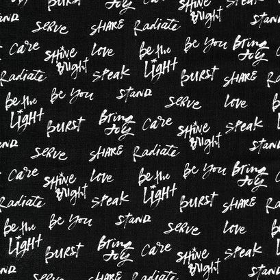 Playgrounds - Uplifting Text Ink Yardage
