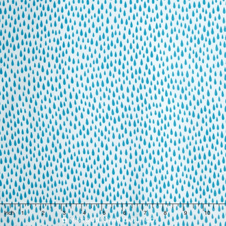 Pacific - Rain Drops Turquoise Paintbox Basics Yardage