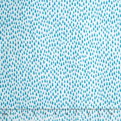 Pacific - Rain Drops Turquoise Paintbox Basics Yardage