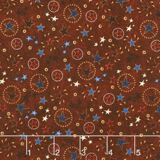 Stars and Stripes Forever - Star & Circle Toss Brick Yardage