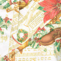 Christmas Musical - Christmas Serenade Cream Metallic Yardage Alternative View #1