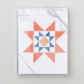 Quilt Star Orange Floral Assorted Notecards Boxed Set of 6 Alternative View #1