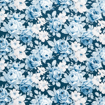 Serenity Blues - Floral Main Midnight Yardage