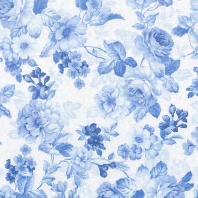 Mayfield - Indigo Colorstory Flowers Light Blue Yardage