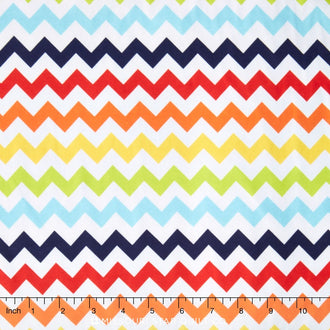Knit Basics - Small Chevron Rainbow Yardage
