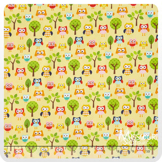 Lazy Day - Owls Yellow Yardage