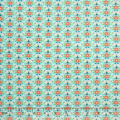 Vintage Kitchen - Birds Teal Yardage
