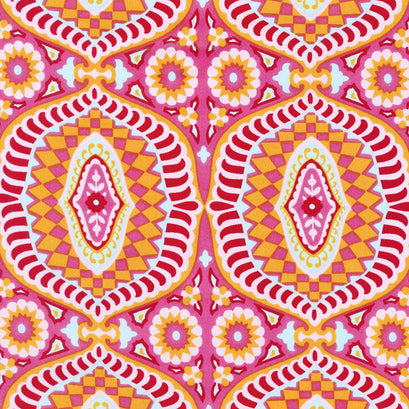 Night Music - Temple Tiles Berry 108" Wide Backing