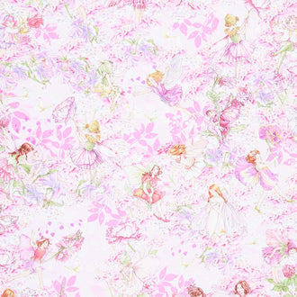 Flower Fairies - Petal Flower Fairies Pink Yardage