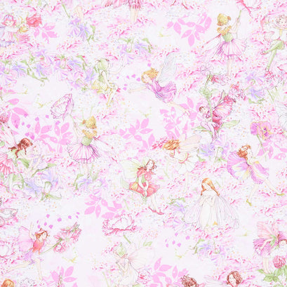 Flower Fairies - Petal Flower Fairies Pink Yardage