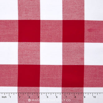 Carolina Gingham - 2" Large Check Crimson Yardage