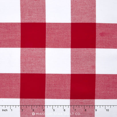 Carolina Gingham - 2" Large Check Crimson Yardage