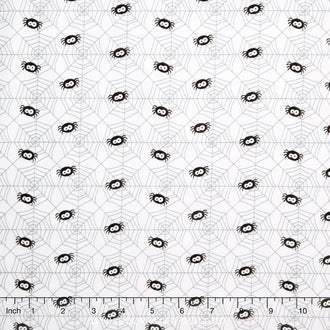 Ghouls and Goodies - Ghouls Spider White Yardage