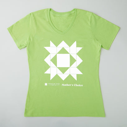 Mothers Choice, Spring 2024 Quilt Block Lime T-shirt