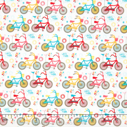 Girl Crazy - Bikes Cream Yardage