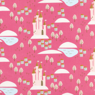 Guinevere - Castle Hot Pink Yardage