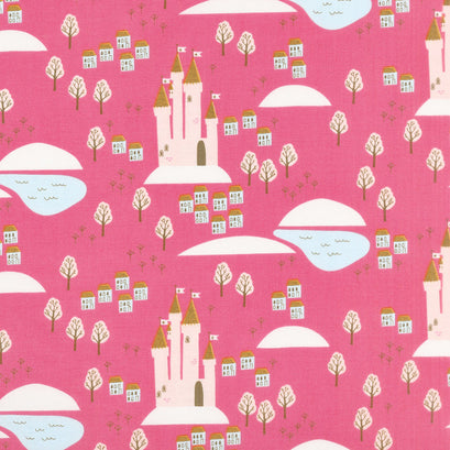 Guinevere - Castle Hot Pink Yardage