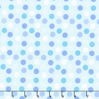 Special Delivery - Dots Blue Yardage