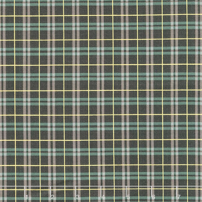 Winter Dreams - Gingham Black Metallic Yardage