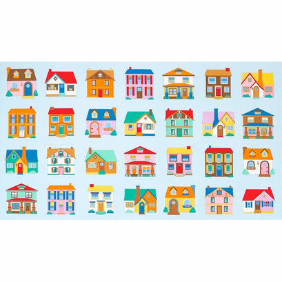 Dolly Jean - House Blocks Blue Panel