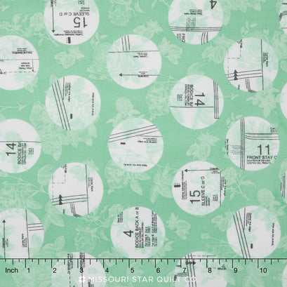 Sew Charming - Sew Circles Mint Yardage