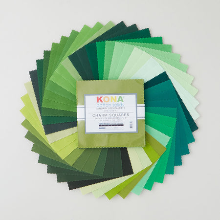Kona Cotton Solids 5 Inch Squares Pack By Robert Kaufman Fabrics - Panorama Palette - View #8
