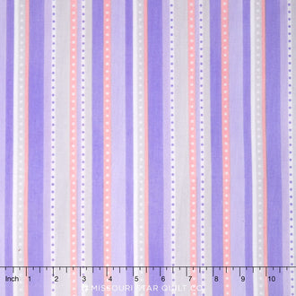 Princess Dreams - Princess Stripe Purple Yardage