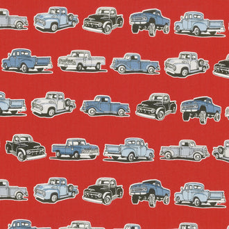 Old Guys Rule - Trucks Red Yardage