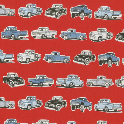 Old Guys Rule - Trucks Red Yardage