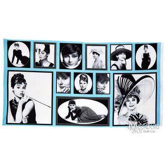 Hollywood Icons - Aqua Audrey Panel