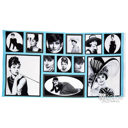 Hollywood Icons - Aqua Audrey Panel