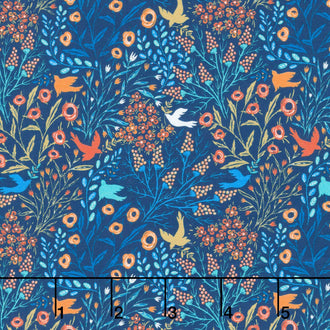 Whimsy - Doves Blue Yardage