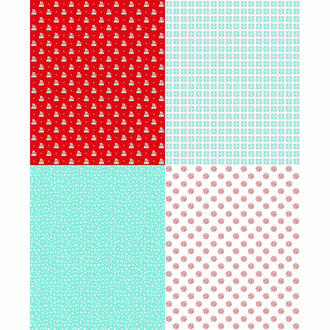 A Little Sweetness - Aqua Fat Quarter Panel