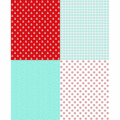 A Little Sweetness - Aqua Fat Quarter Panel