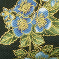 Avery Hill - Blue Flowers Blue Metallic Yardage
