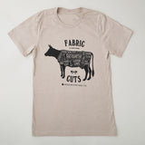 Missouri Star Fabric Cuts Cow T-shirt Heather Tan - 3XL Primary Image