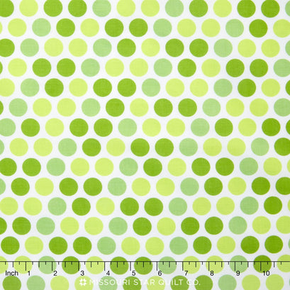 Santa Express - Dot Green Yardage