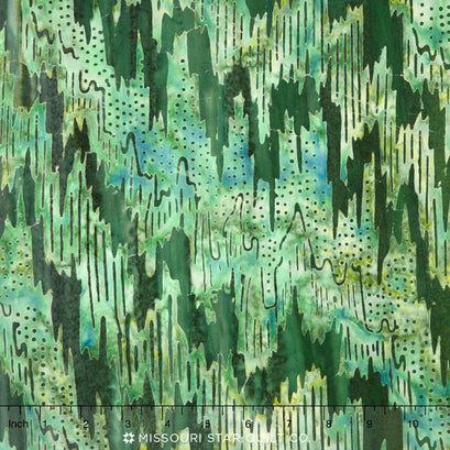 Artisan Batiks - Elementals Ikat Green Yardage