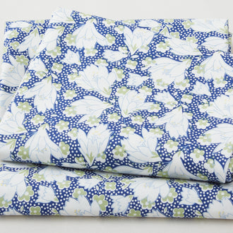Blossoms - Large Floral Navy/Green 2 Yard Cut