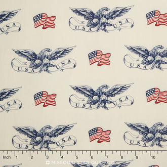 American Heroes - Eagle Emblem Ivory Yardage