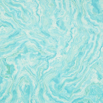 Tranquil Waters - Wave Texture Dark Turquoise Yardage