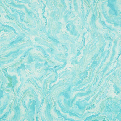 Tranquil Waters - Wave Texture Dark Turquoise Yardage