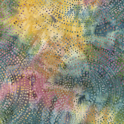 Tonga Batiks - Colorwheel Forest Dotty Spiral Samba Yardage