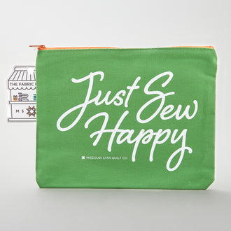 Missouri Star Just Sew Happy 12oz Canvas Project Pouch