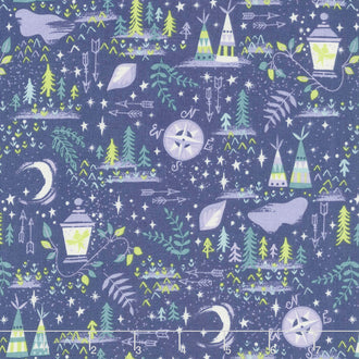 Neverland - Neverland Lantern Purple Yardage