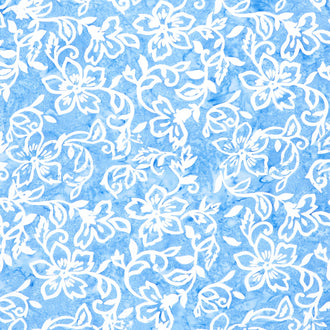 Tonga Batiks - Bluebell Whimsey Flower Delft Yardage