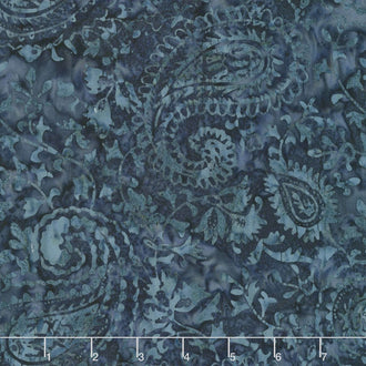 Tonga Batiks - Stonewash Ethnic Paisley Wave Yardage