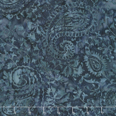 Tonga Batiks - Stonewash Ethnic Paisley Wave Yardage