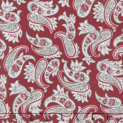 Rustic Romance - Paisley Red Yardage