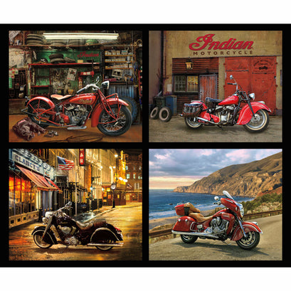 Indian Motorcycle - Pillow Digitally Printed Panel